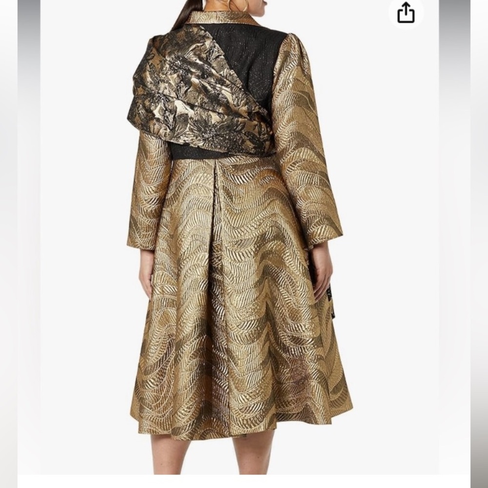 NWT ,Making The Cut , metallic,gold jaguar, midi, jacket,/XL wrap Size XX… - Picture 2 of 16